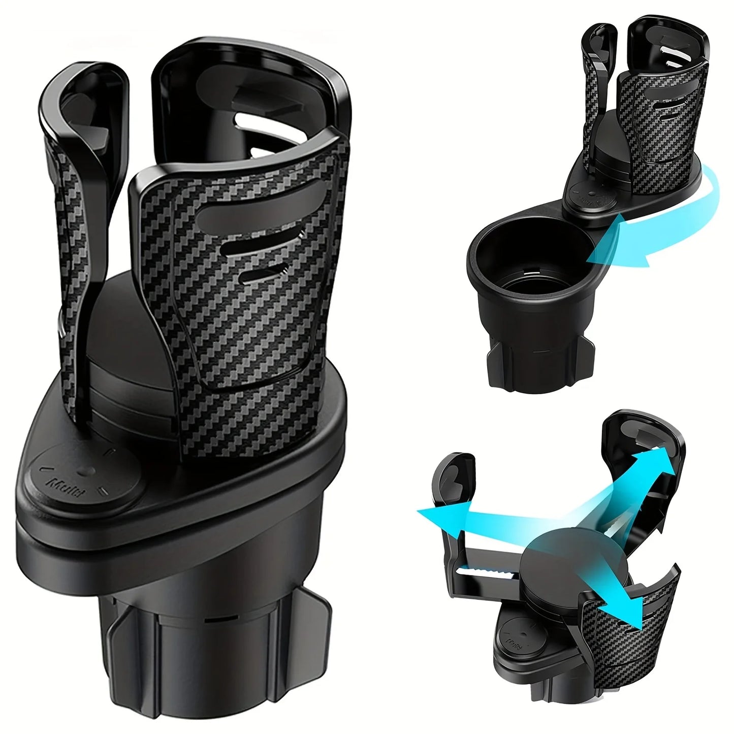 2 In 1 Vehicle Mounted Slipproof Cup Holder 360 Degree Rotating Water Car Cup Holder Multifunctional Auto Accessory