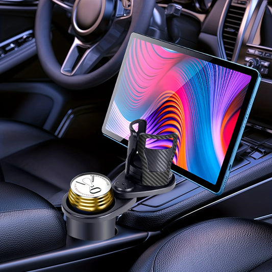 2 In 1 Vehicle Mounted Slipproof Cup Holder 360 Degree Rotating Water Car Cup Holder Multifunctional Auto Accessory