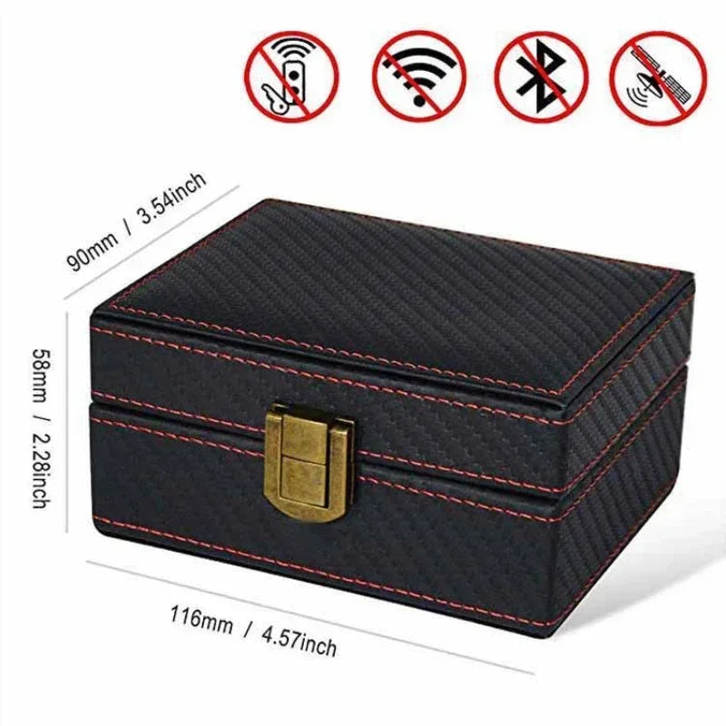 Anti Theft Faraday Box RFID Faraday Key Fob Protector Radiation-proof Mobile Phone Box Car Keyless Signal Blocker Security New
