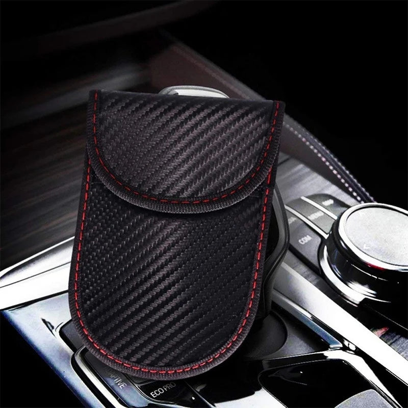Car Key Signal Blocker Case Faraday Cage Fob Pouch Keyless Rfid Blocking Bag Car Accessories
