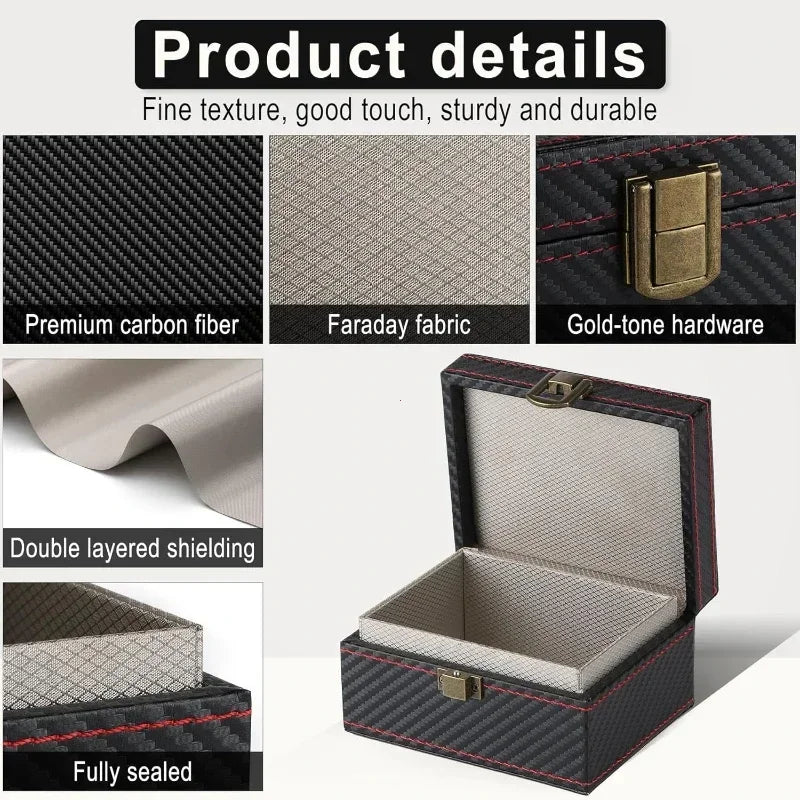 Anti Theft Faraday Box RFID Faraday Key Fob Protector Radiation-proof Mobile Phone Box Car Keyless Signal Blocker Security New